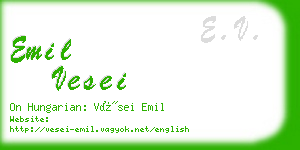 emil vesei business card